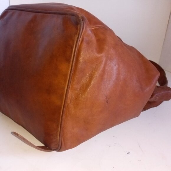 *RARE* COACH '80s XL Traveler Drawstring Flap Backpack Rucksack Brown 4040-103 - Picture 12 of 16